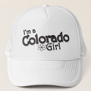 Eu sou uma menina de Colorado, flor, boné de