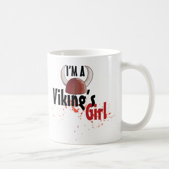 Eu sou uma menina de Viking - caneca (Direita)