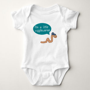 Eu sou uma pequena camisa de bebê de verme