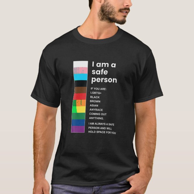 Eu Sou Uma Pessoa Segura Camisa Orgulho gay Gi LGB (Frente)