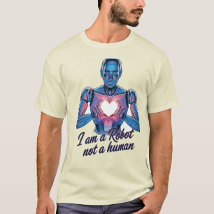 Eu sou uma t-shirt de robô de pintura