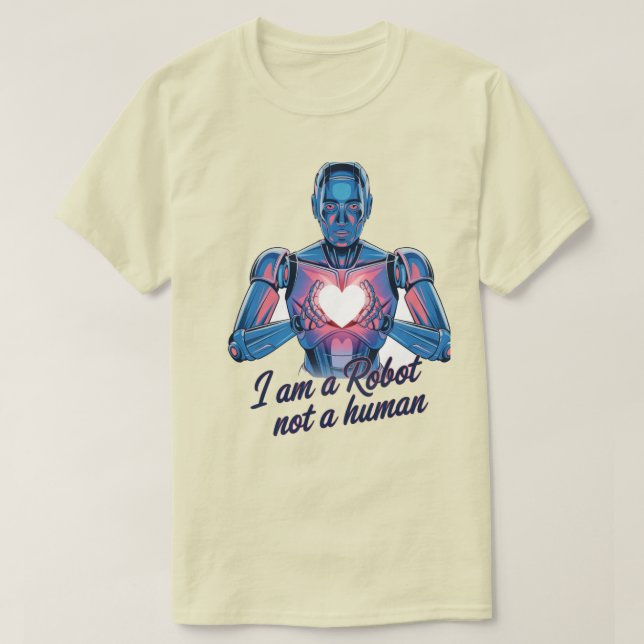 Eu sou uma t-shirt de robô de pintura (Frente do Design)