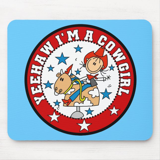 Eu sou uma vaqueira Mousepad (Frente)