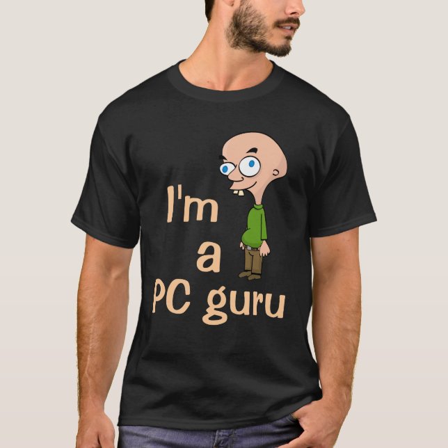 Eu sou umas camisetas engraçadas do guru do PC (Frente)