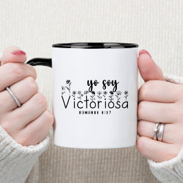 Eu Sou Vitoriosa Caneca de Café Cristã Espanhola