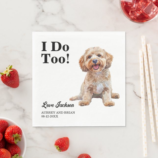 Eu também! Guardanapos de Cachorro Cockapoo com Fo (Insitu)