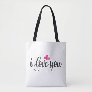 Eu Te Amo A Caligrafia Namorados Bolsa Tote