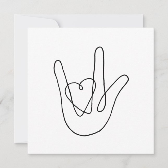 Eu te amo Assinar cartão postal (Frente)