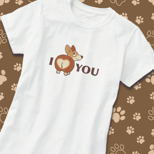 Eu Te Amo, Camiseta De Cachorro Corgi
