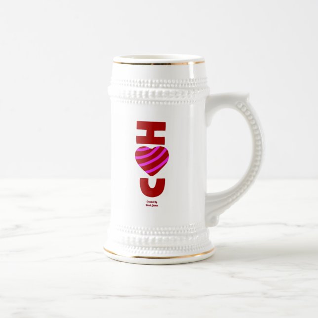 Eu Te Amo Caneca de cerveja Mug (Direita)