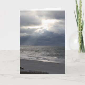 EU TE AMO cartão da praia