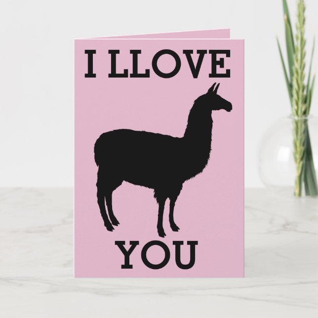 EU TE AMO CARTÕES DE LLAMA (Frente)