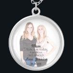 Eu te amo colar da mensagem da foto da mamã<br><div class="desc">Pendente "mamã,  eu te amo hoje,  amanhã,  e sempre" 
É uma grande mãe do noivo ou mãe do presente personalizado noiva com data do casamento e a lembrança conhecida ou simples do dia das mães.</div>