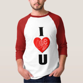 Eu Te Amo Design De Camiseta