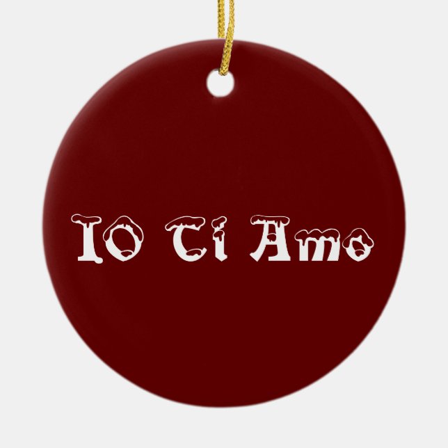 "EU TE AMO" EM ORNAMENTO ITALIANO (Frente)