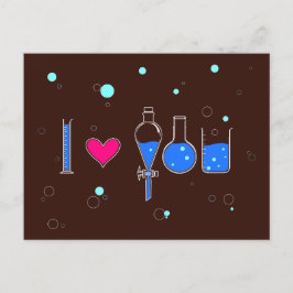 "Eu te amo" escrito por cartão postal de vidro