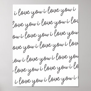 Eu te amo eu te amo eu te amo impressão da arte