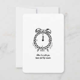 Eu te amo, horas parecem segundos, cartão plano