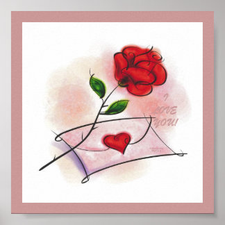 EU TE AMO! Impressão de enquadramento