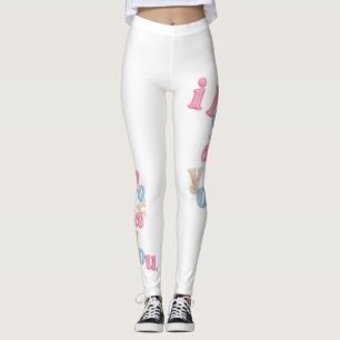 "Eu te amo" Leggings com Arte de Remendo   Impress