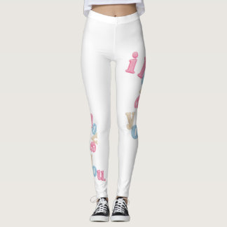 "Eu te amo" Leggings com Arte de Remendo | Impress