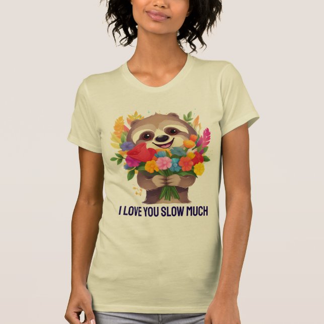 Eu te amo lentamente... uma bela camiseta de camis (Frente)