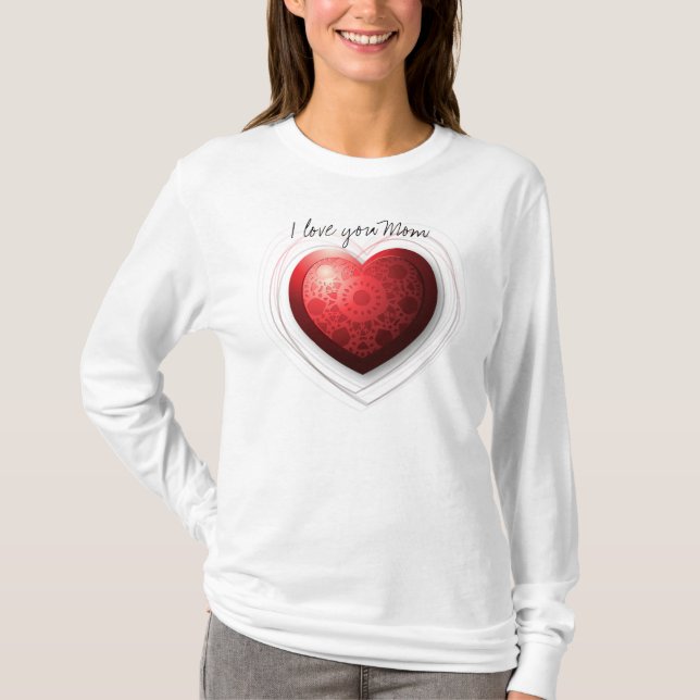 Eu te amo mãe, camisa (Frente)