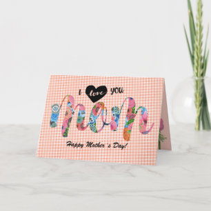 Eu te amo mãe   Cartão do dia da mãe