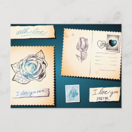 Eu te amo mãe, cartão postal