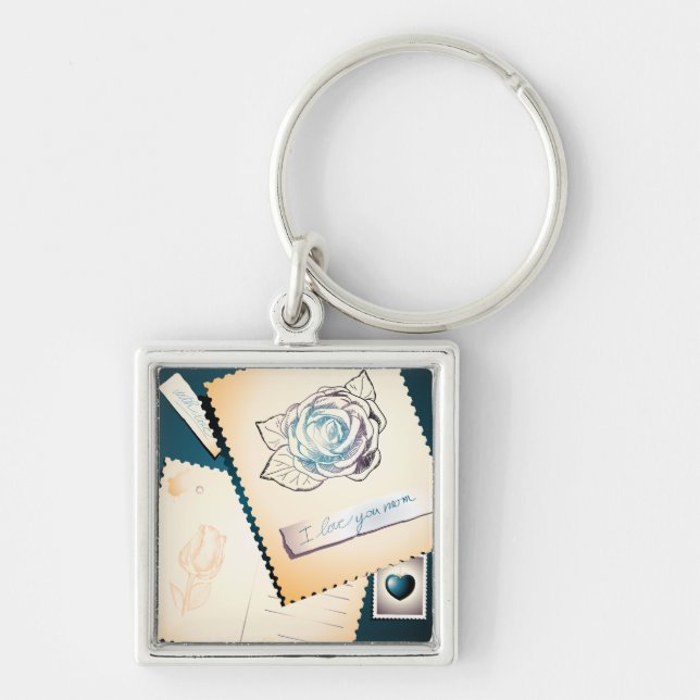 Eu te amo mãe, chaveiro (Frente)