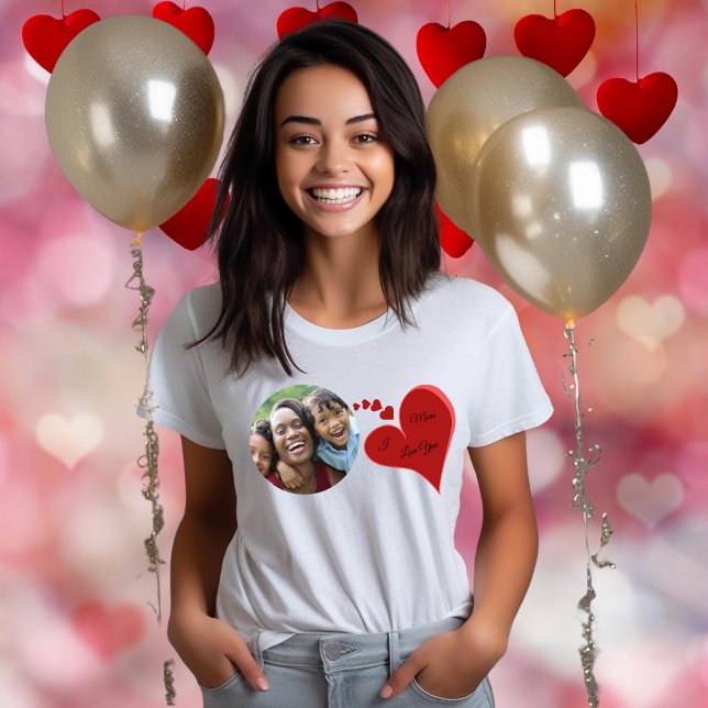 Eu te amo Mãe Dia de as mães Dotada Camisa (Criador carregado)