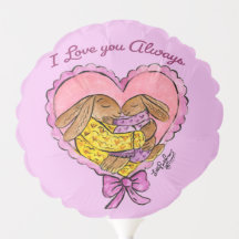 Eu te amo, mãe e filha Rabbit Balão