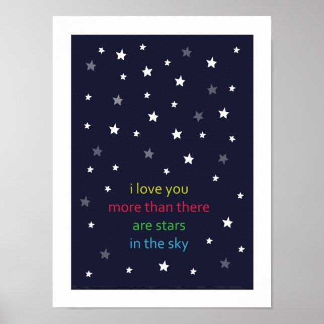 eu te amo mais do que há estrelas - poster (Frente)