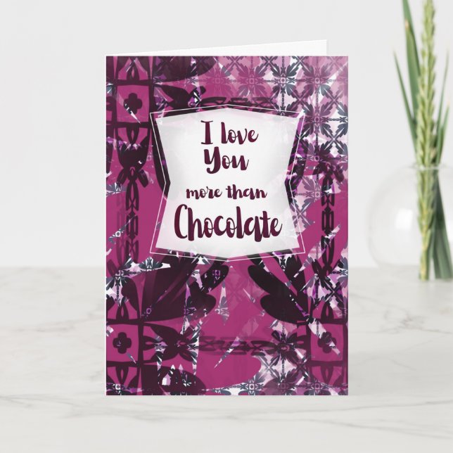 Eu Te Amo Mais Que Chocolate – Cartão de Aniversár (Frente)