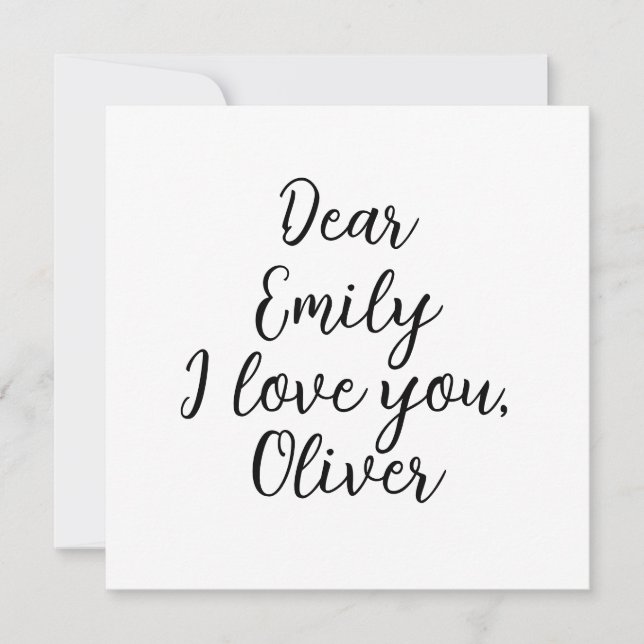 Eu Te Amo Modelo de Texto (Frente)