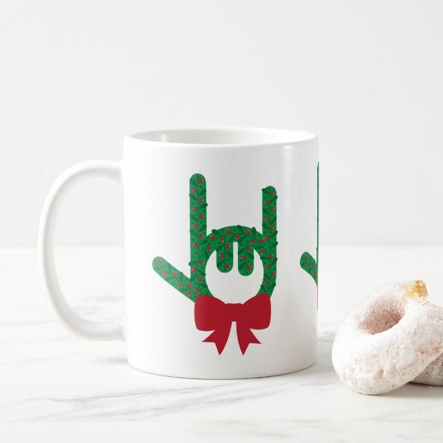 Eu Te Amo Na Caneca De Natal (Com Donut)