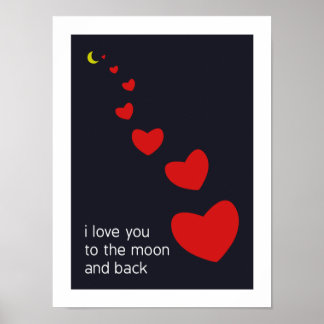 eu te amo na lua e atrás - poster