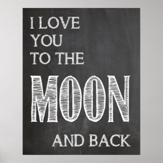 Eu te amo na lua e na poster