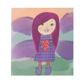 Eu te amo no bloco de notas