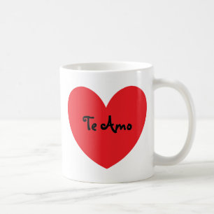 "Eu te amo" (no espanhol) caneca