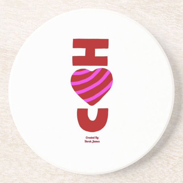 Eu Te Amo Porta copos Sandstone (Frente)