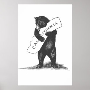 Eu Te Amo, Poster Preto E Branco Da Califórnia