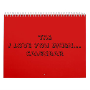 eu te amo quando… calendário