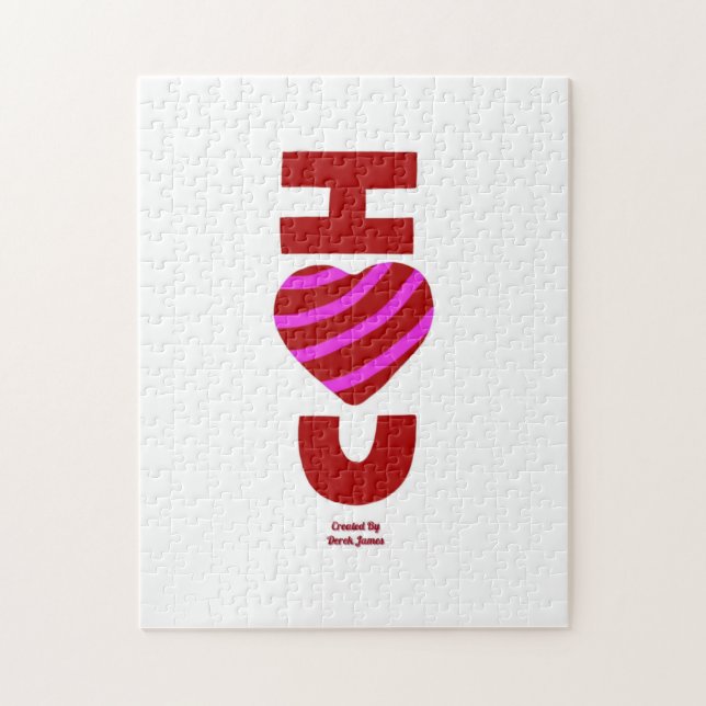 Eu te amo Quebra-cabeça 28 cm x 35,5 cm (Vertical)