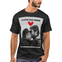 Eu te amo, querida, camiseta de Capa-curta-negra d