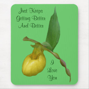 Eu Te Amo Senhora Slipper Flor Foto Mousepad