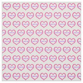 Eu Te Amo Tecido Fundo Branco