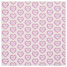 Eu Te Amo Tecido Fundo Branco