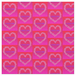 Eu Te Amo Tecido Fundo Rosa