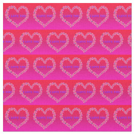 Eu Te Amo Tecido Fundo Rosa